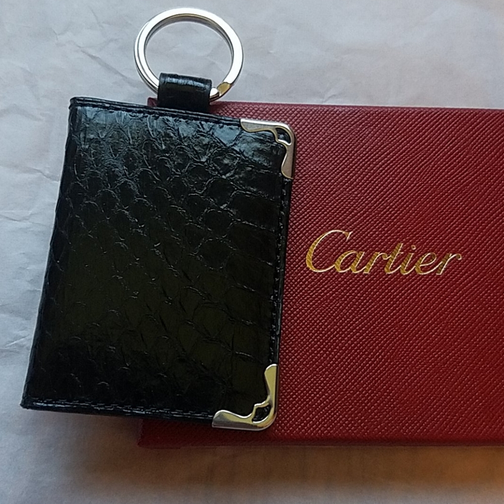Cartier snake leather keychain. NWOT